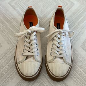 Tommy Bahama Men’s Off White Low Top Tie Sneakers